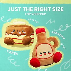 Snugarooz Pancake & Syrup Squeaky Dog Plush Toy, 2 count slide 2 of 5