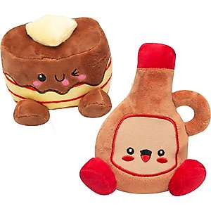 Snugarooz Pancake & Syrup Squeaky Dog Plush Toy, 2 count