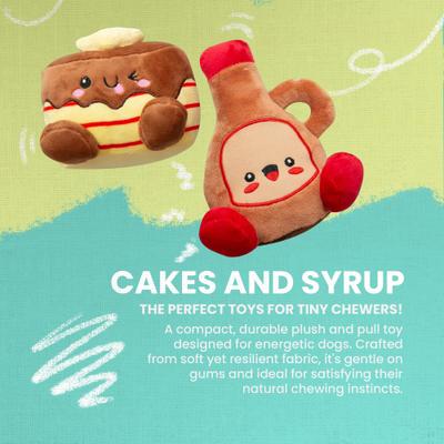 Show full view: Snugarooz Pancake & Syrup Squeaky Dog Plush Toy, 2 count slide 2 of 5