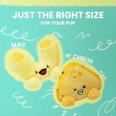 Show full view: Snugarooz Mac & Cheese Squeaky Dog Plush Toy, 2 count slide 2 of 4