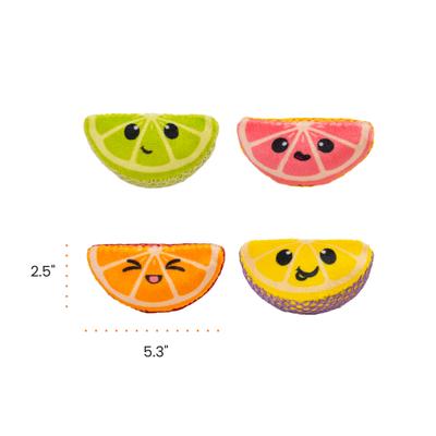 Show full view: Catstages Dental Fruit Wedges Cat Plush Toy with Catnip, Multicolored, 4 count slide 7 of 8