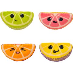 Catstages Dental Fruit Wedges Cat Plush Toy with Catnip, Multicolored, 4 count