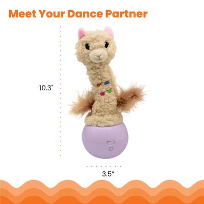 Show full view: Catstages Electronic Dancing Llama Interactive Cat Plush Motion Toy, Wobbles, White slide 5 of 9