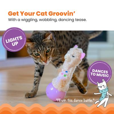 Show full view: Catstages Electronic Dancing Llama Interactive Cat Plush Motion Toy, Wobbles, White slide 2 of 9