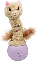 Catstages Electronic Dancing Llama Interactive Cat Plush Motion Toy, Wobbles, White