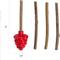 Show in main carousel: Catstages Dental Raspberry Teether Cat & Kitten Plush Toy with Silvervine Sticks, Red slide 8 of 9