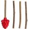 Show in main carousel: Catstages Dental Raspberry Teether Cat & Kitten Plush Toy with Silvervine Sticks, Red slide 1 of 9