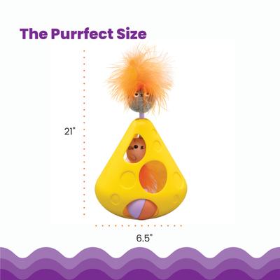 Show full view: Catstages Mousin' Around Wobble Wedge Cat Toy with Catnip, Yellow slide 5 of 8