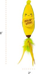 Catstages Peelin' Good Banana Kicker Dental Cat Plush Toy with Catnip, Yellow slide 2 of 7