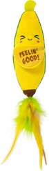 Catstages Peelin' Good Banana Kicker Dental Cat Plush Toy with Catnip, Yellow