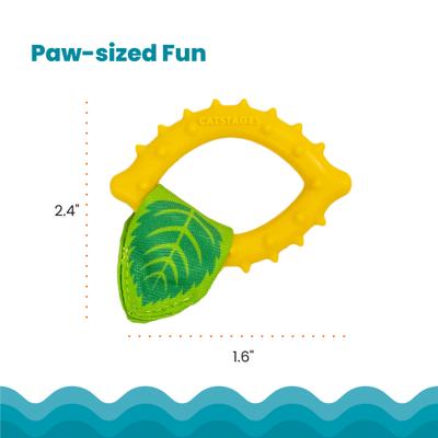 Show full view: Catstages Dental Lemon Teether Cat Plush Toy with Catnip Oil, Yellow slide 5 of 9