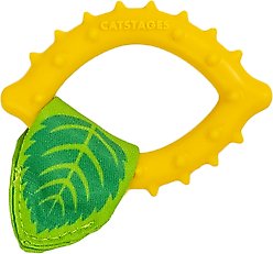 Catstages Dental Lemon Teether Cat Plush Toy with Catnip Oil, Yellow