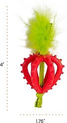 Catstages Dental Strawberry Teether Cat Plush Toy with Catnip Oil, Pink slide 2 of 7