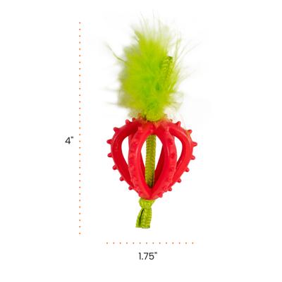 Show full view: Catstages Dental Strawberry Teether Cat Plush Toy with Catnip Oil, Pink slide 7 of 9