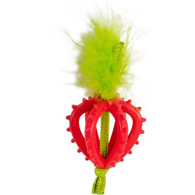 Catstages Catstages Dental Strawberry Teether Cat Plush Toy with Catnip Oil, Pink
