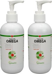Vetoquinol Triglyceride OMEGA Omega-3 Fatty Acid Liquid Supplement for Cats & Dogs, 2 count