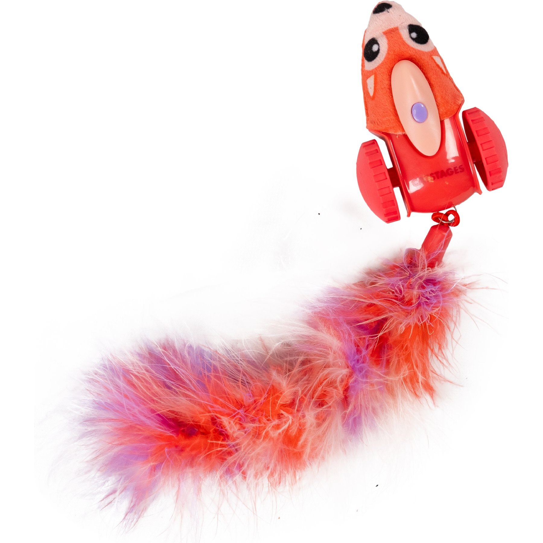 Catstages Racin' Squirrel Robot, Electronic Moving Cat Motion Toy, Red