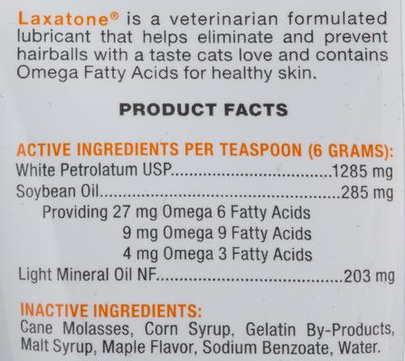 Show full view: Vetoquinol Laxatone Gel Hairball Control Supplement for Cats, 4.25-oz tube, bundle of 2 slide 4 of 8