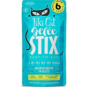 Tiki Cat Stix Gelee Chicken Lickable Kitten Treats, 3-oz pouch, pack of 6