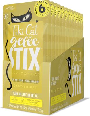 Show full view: Tiki Cat Stix Gelee Tuna Lickable Cat Treat, 3-oz pouch, pack of 6 slide 4 of 9
