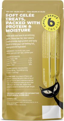 Show full view: Tiki Cat Stix Gelee Tuna Lickable Cat Treat, 3-oz pouch, pack of 6 slide 3 of 9