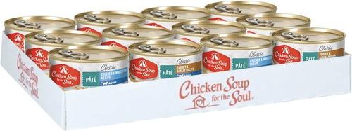 Show full view: Chicken Soup for the Soul Classic Cat Multipack Chicken & Whitefish Recipe Pate Turkey & Giblet Recipe Pate Wet Cat Food, 5.5-oz can, 24 count slide 6 of 9
