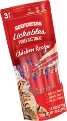 Beefeaters Lickables Chicken Puree Recipe Cat Treat, 1.59-oz bag, case of 12