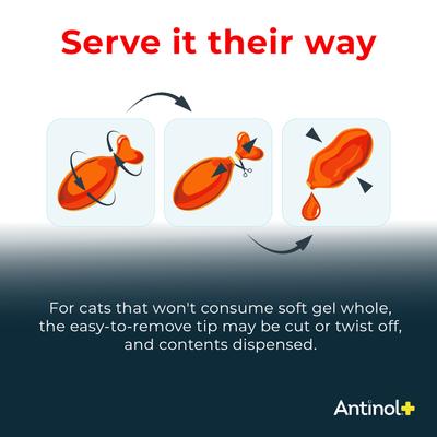 Show full view: Antinol Plus Softgels Joint Supplement for Cats, 30 count slide 5 of 8