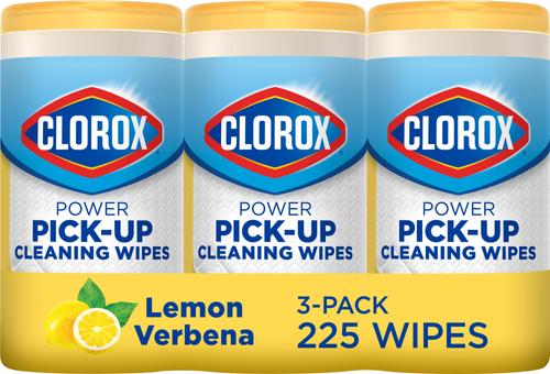 Show full view: Clorox Power Pick-Up Lemon Verbena Cleaning Wipes, 225 count slide 6 of 12