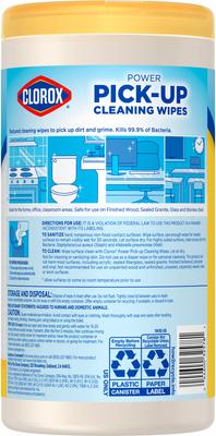 Show full view: Clorox Power Pick-Up Lemon Verbena Cleaning Wipes, 225 count slide 5 of 12