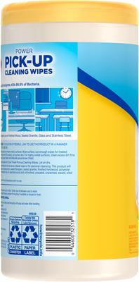Show full view: Clorox Power Pick-Up Lemon Verbena Cleaning Wipes, 225 count slide 4 of 12