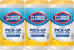 Clorox Power Pick-Up Lemon Verbena Cleaning Wipes, 225 count