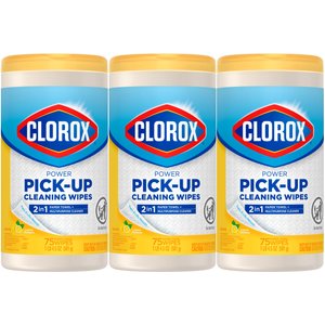 Clorox Power Pick-Up Lemon Verbena Cleaning Wipes, 225 count