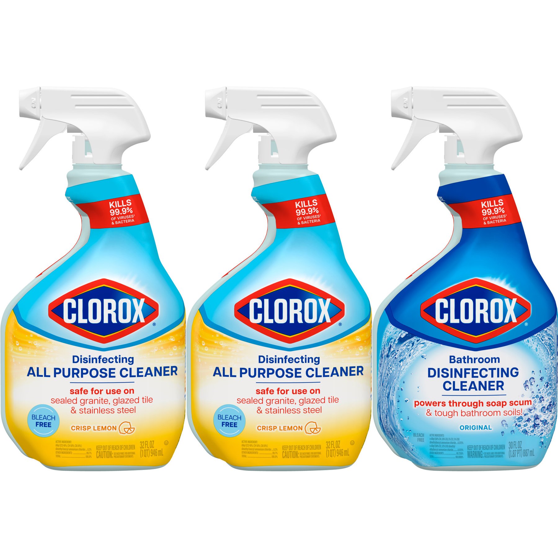 Clorox All Purpose Cleaner Lemon Disinfecting Spray, 94-fl oz bottle