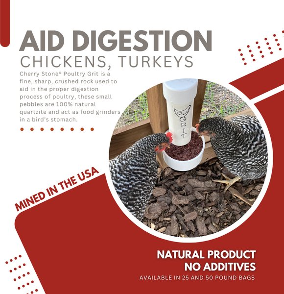 Cherry Stone Type 1 Poultry Grit Chicken Supplement