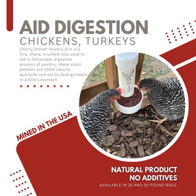 Show full view: Cherry Stone Type 2 Poultry Grit Chicken Supplement, 50-lb bag slide 2 of 7