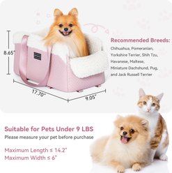 Petsfit Dog Car Seat, Pink, 17.5 x 10 x 8.5 inches slide 2 of 8