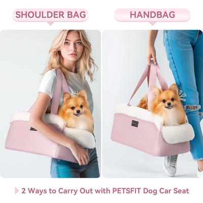 Show full view: Petsfit Dog Car Seat, Pink, 17.5 x 10 x 8.5 inches slide 5 of 8
