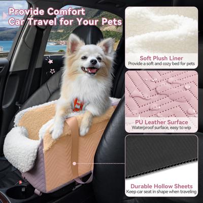 Show full view: Petsfit Dog Car Seat, Pink, 17.5 x 10 x 8.5 inches slide 7 of 8