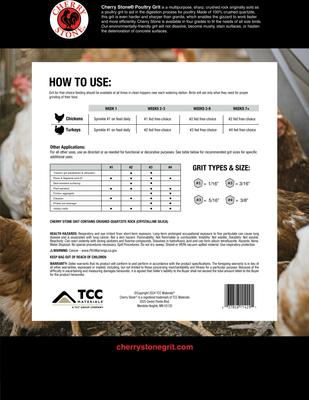 Show full view: Cherry Stone Type 2 Poultry Grit Chicken Supplement, 50-lb bag slide 3 of 7