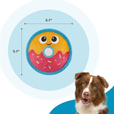 Show full view: Outward Hound Tough Skinz Durable Squeaky Dog Toy with Two Tough Layers, Donut, Multicolor, Small slide 5 of 9