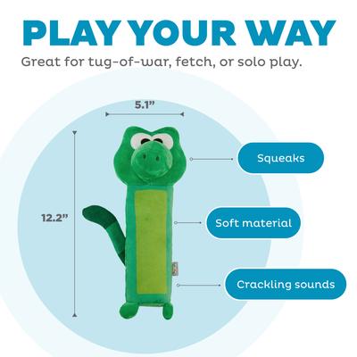 Show full view: Outward Hound Bottle Bros Alligator Plush Dog Toy slide 4 of 7