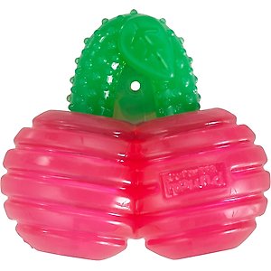 Outward Hound Gummiez Cherries 2-in-1 Dental Dog Chew & Dog Treat Dispensing Game Toy, Red