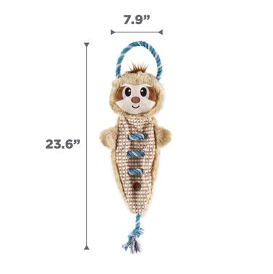 Show full view: Outward Hound by Charming Pet Ropiez Sloth Plush Dog Toy slide 5 of 6