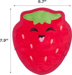 Outward Hound Tough Skinz Durable Squeaky Strawberry Dog Toy, Red, Medium slide 2 of 7