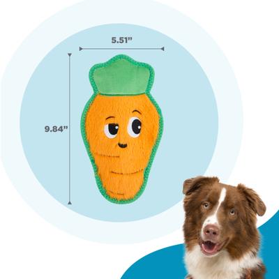 Show full view: Outward Hound Tough Skinz Durable Squeaky Carrot Dog Toy, Multicolor, Medium slide 5 of 9