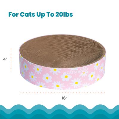 Show full view: Catstages Scratch & Snuggle Cat Sratcher with Catnip, Daisy Pink slide 4 of 7