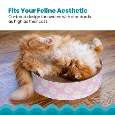 Show full view: Catstages Scratch & Snuggle Cat Sratcher with Catnip, Daisy Pink slide 3 of 7