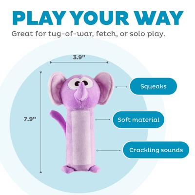 Show full view: Outward Hound Bottle Bros Elephant Plush Dog Toy slide 5 of 9