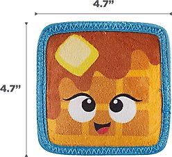 Outward Hound Tough Skinz Durable Squeaky Waffle Dog Toy, Multicolor, Small slide 2 of 7